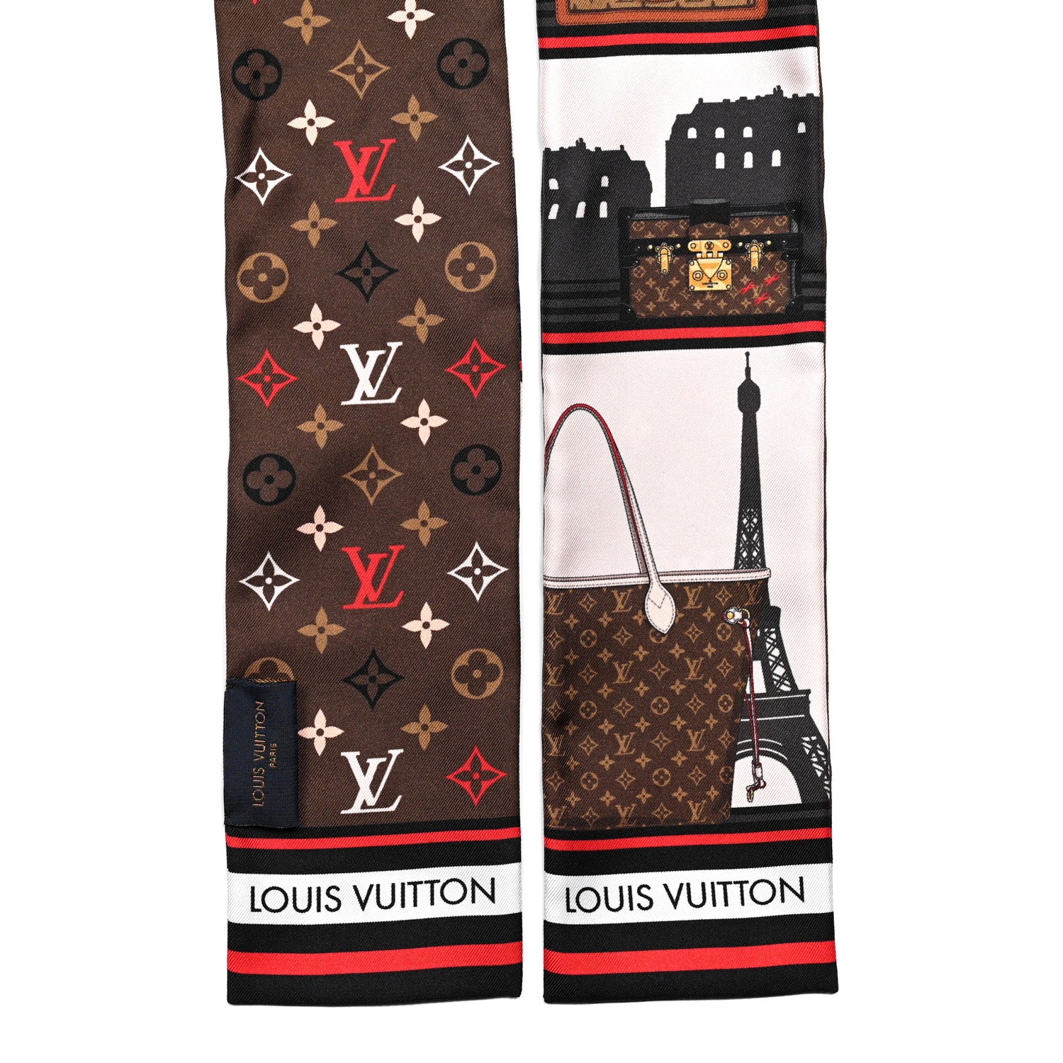 Louis Vuitton Silk Monogram Skyline Bandeau Marron 2 of 3