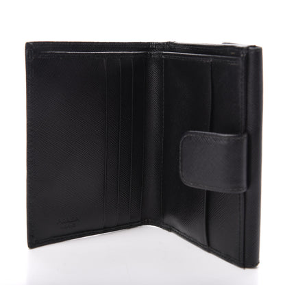 Prada Saffiano Metal Flap Wallet Black 5 of 6