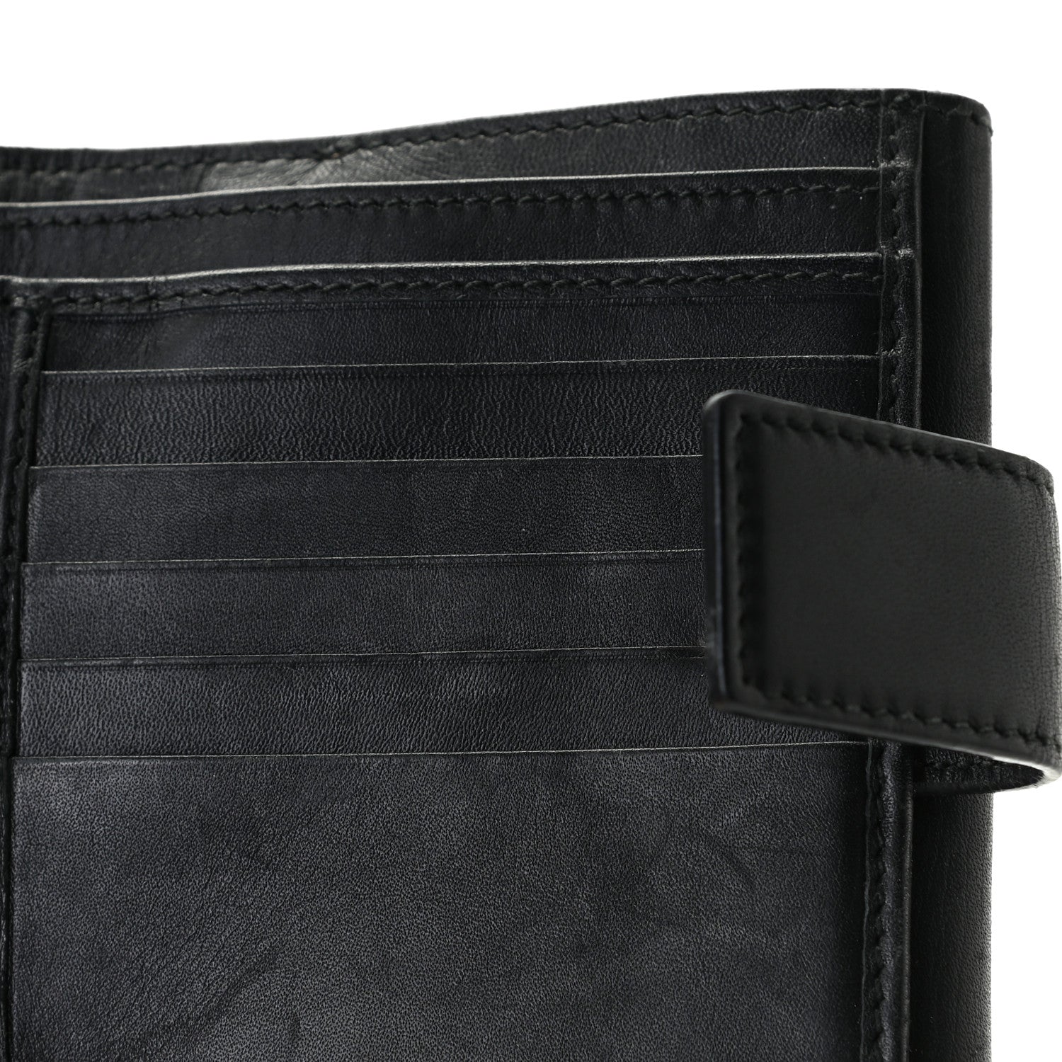 Gucci GG Supreme Monogram French Flap Wallet Black 9 of 13