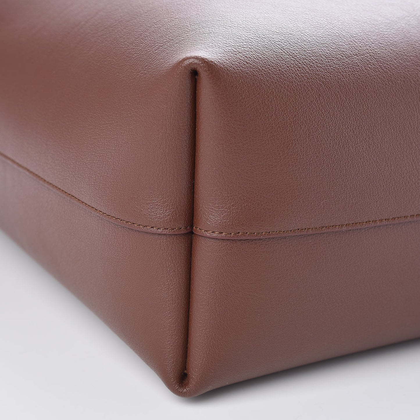 Calfskin Large Shopping Tote Old Brandy