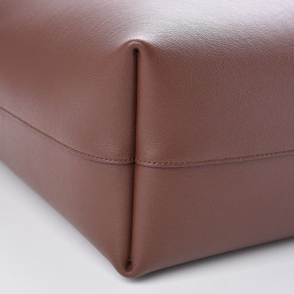 Saint Laurent Calfskin Large Shopping Tote Old Brandy 9 of 10