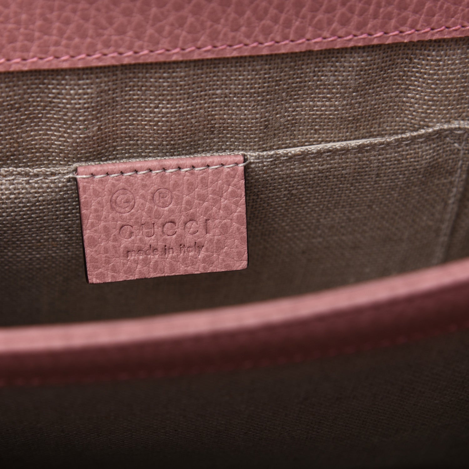 Gucci Dollar Calfskin Small Interlocking G Shoulder Bag Soft Pink 6 of 9