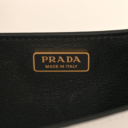 Prada City Calfskin Saffiano Cahier Bag White Black 6 of 10