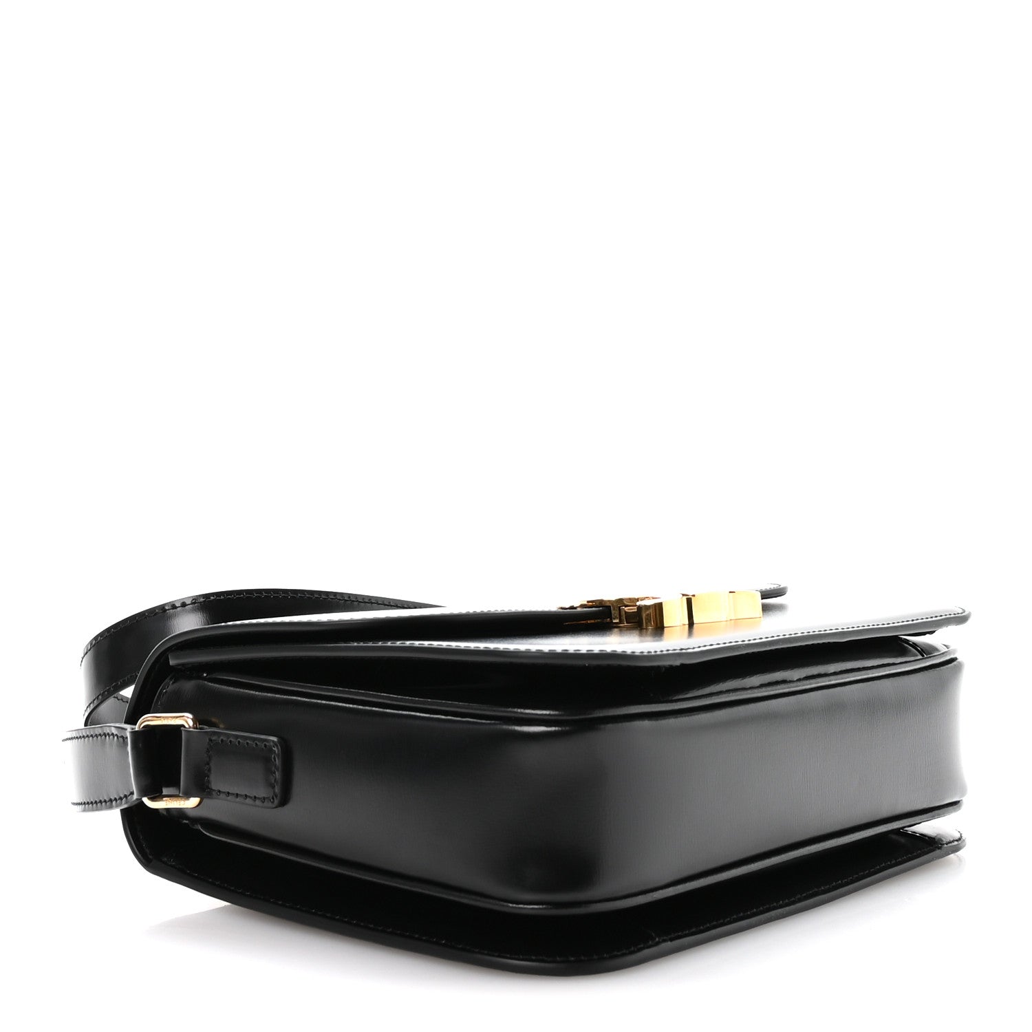 Celine Shiny Calfskin Medium Triomphe Black 4 of 13