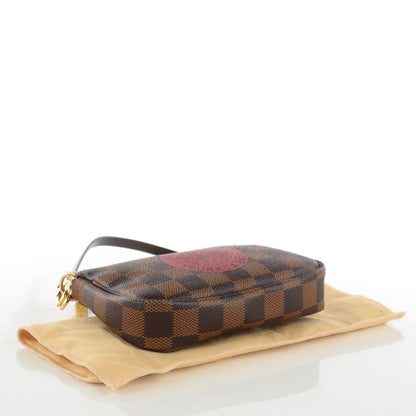 Louis Vuitton Damier Ebene Complice Trunks and Bags Mini Pochette Accessories Red 4 of 7