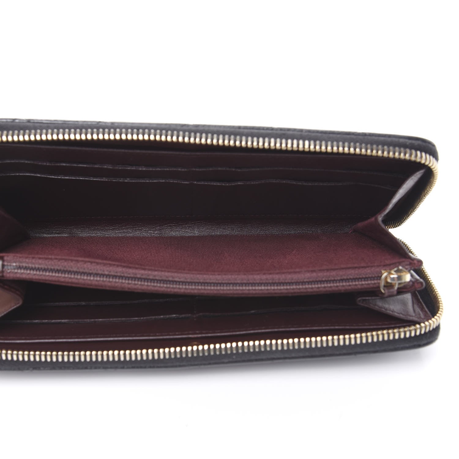 Chanel Caviar Quilted Large Gusset Zip Around Wallet Black 4 of 11