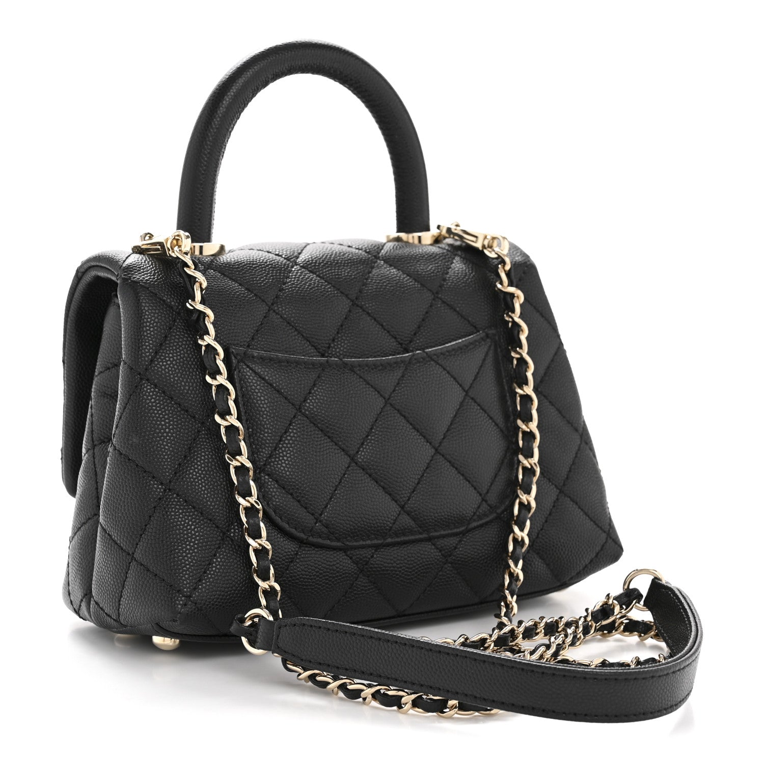 Chanel Caviar Quilted Extra Mini Coco Handle Flap Black 3 of 11