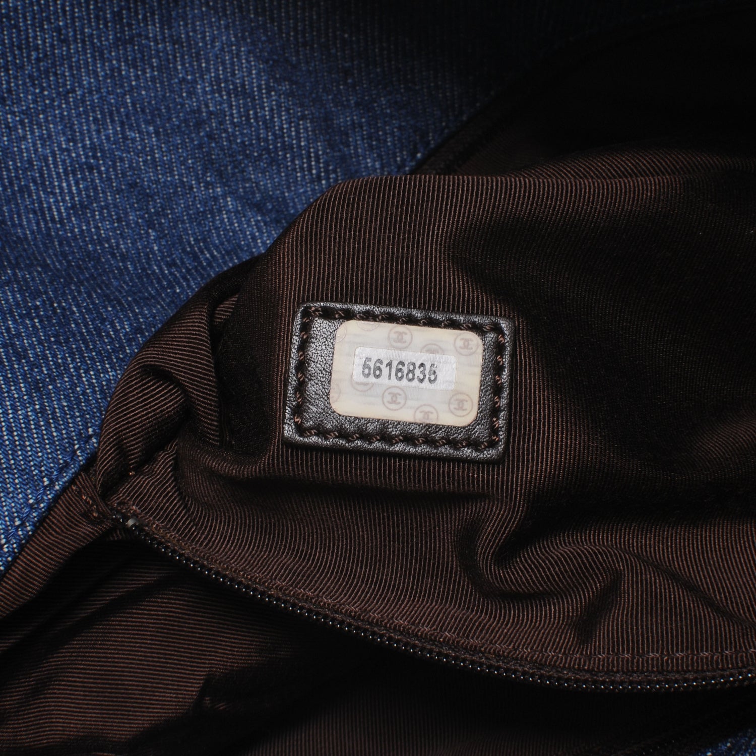 Chanel Calfskin Denim Shoulder Bag Brown 7 of 7