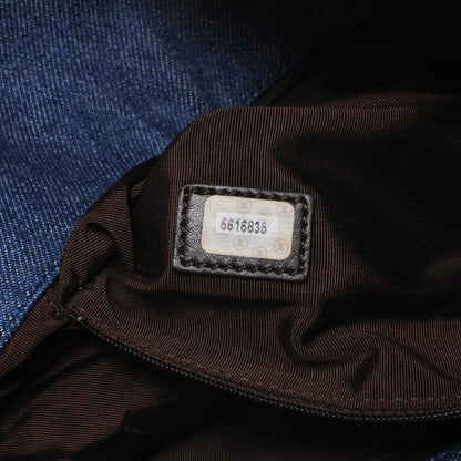 Chanel Calfskin Denim Shoulder Bag Brown 7 of 7