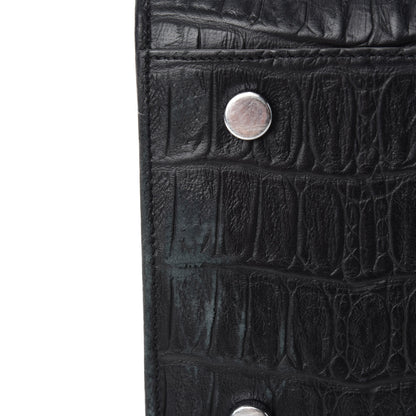 Saint Laurent Calfskin Crocodile Embossed Small Sac De Jour Black 8 of 12