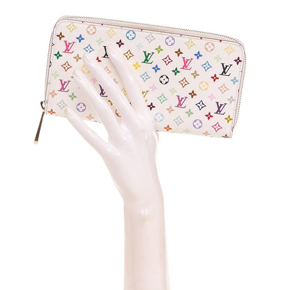 Louis Vuitton Monogram Multicolor Zippy Wallet White Litchi 2 of 6