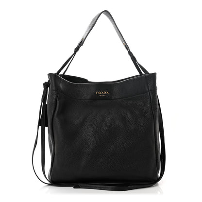 Prada Cervo Hobo Black 1 of 12
