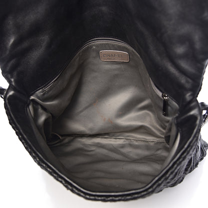 Chanel Lambskin Stitched Large Walk Of Fame Flap Black 5 of 12