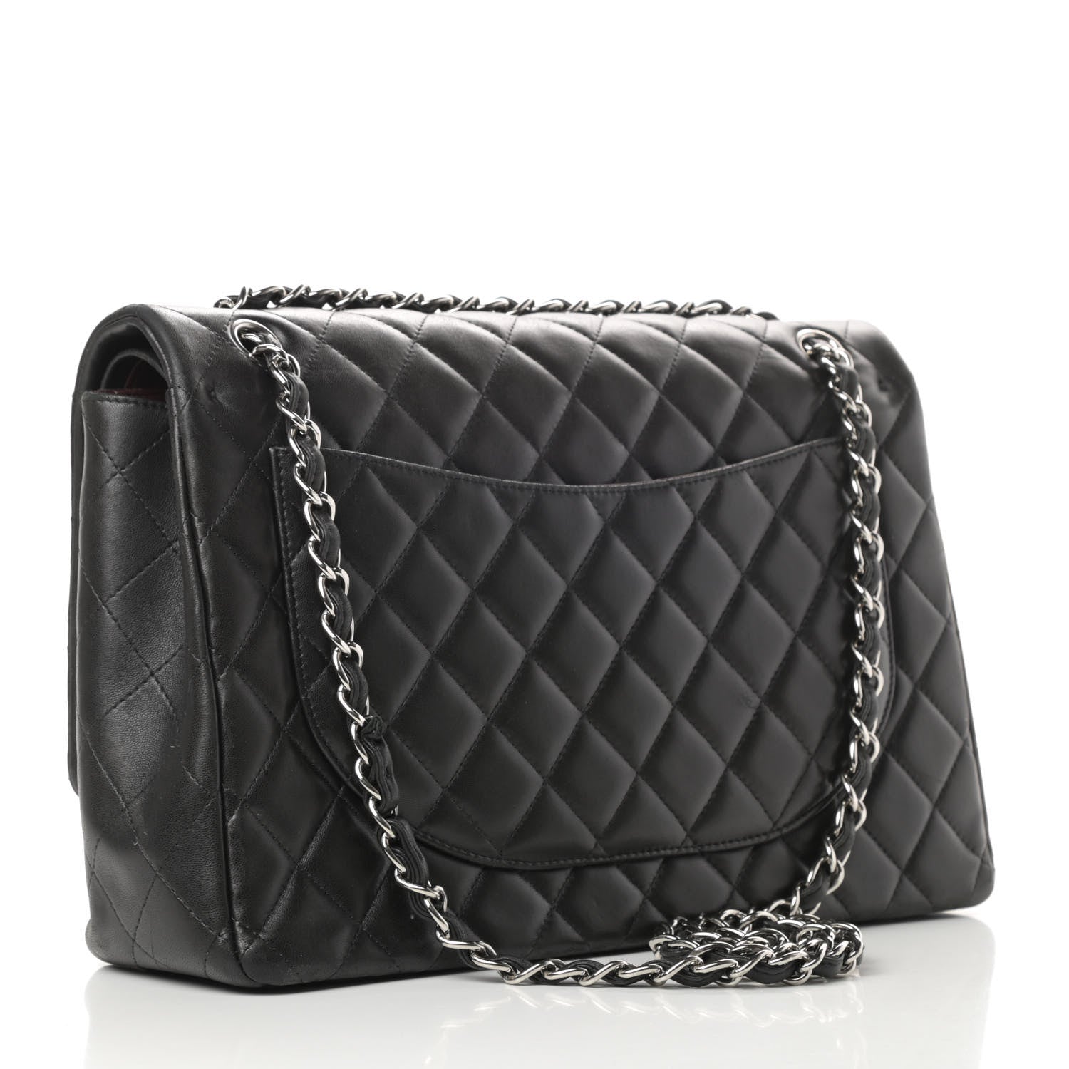 Chanel Lambskin Quilted Maxi Double Flap Black 3 of 21