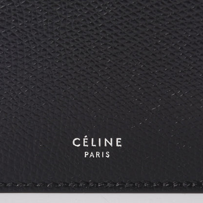 Celine Grained Calfskin Bi-Fold Wallet Black 6 of 8