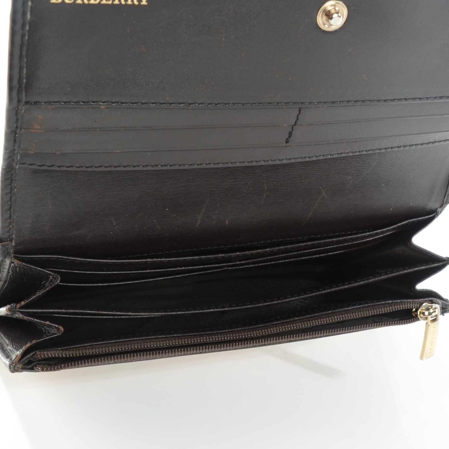 Burberry Haymarket Check Continental Wallet Brown 5 of 11