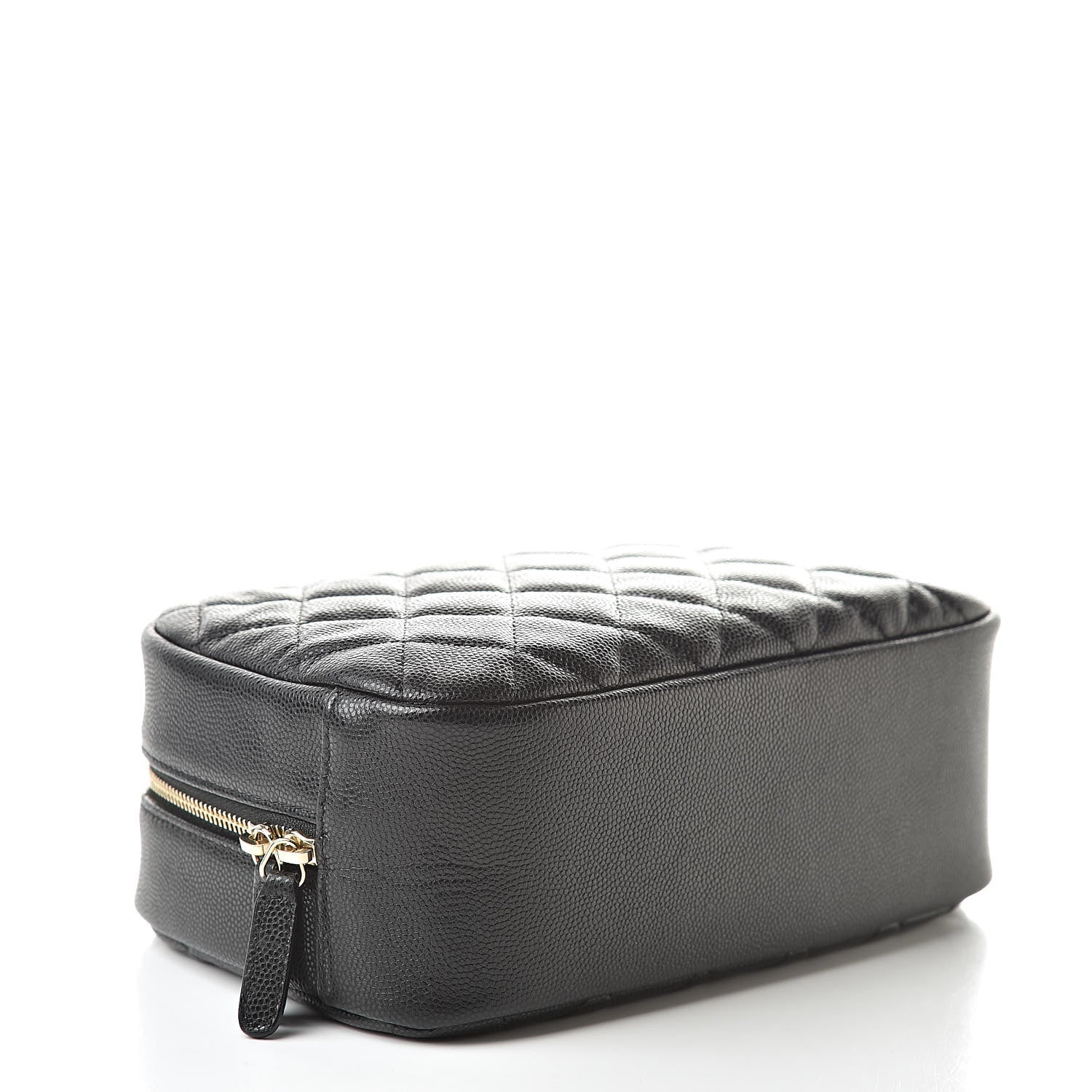 Chanel Caviar Quilted Curvy Pouch Cosmetic Case Black 4 of 8