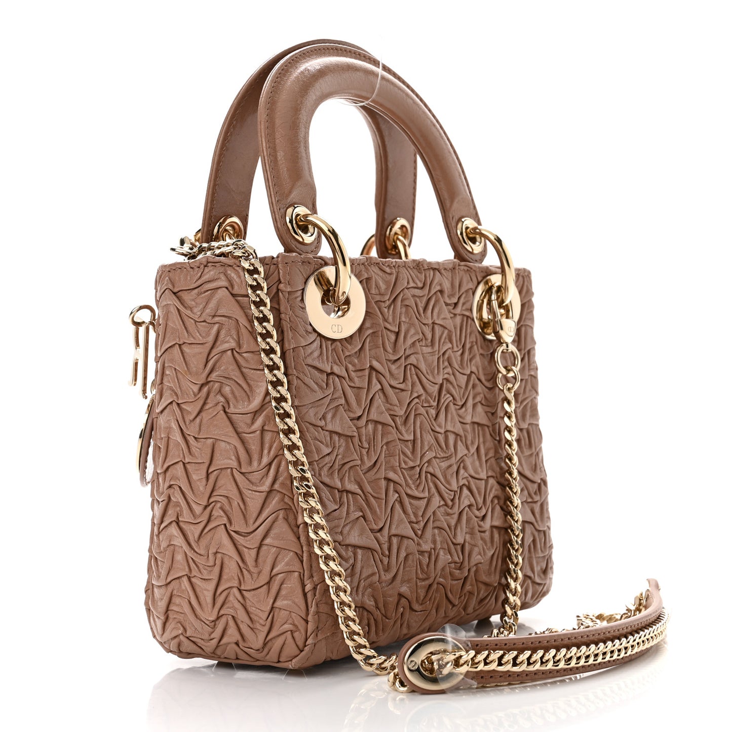 Lambskin Gathered Mini Lady Dior Fard
