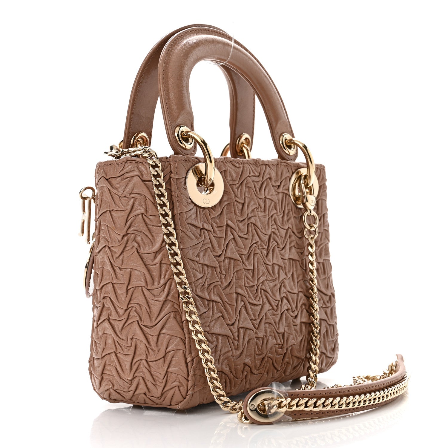 Christian Dior Lambskin Gathered Mini Lady Dior Fard 3 of 11