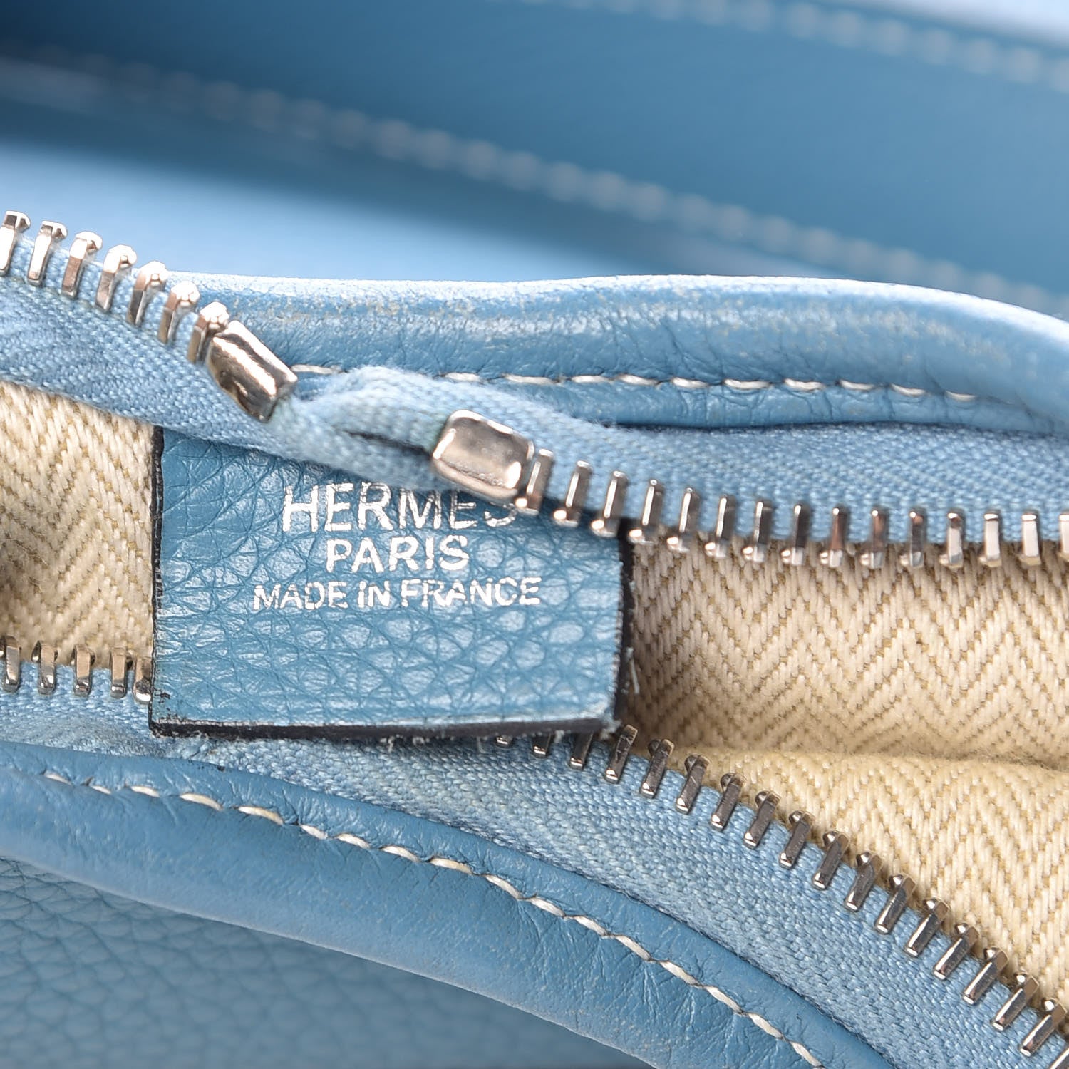 Hermes Taurillon Clemence Massai PM Blue Jean 6 of 11