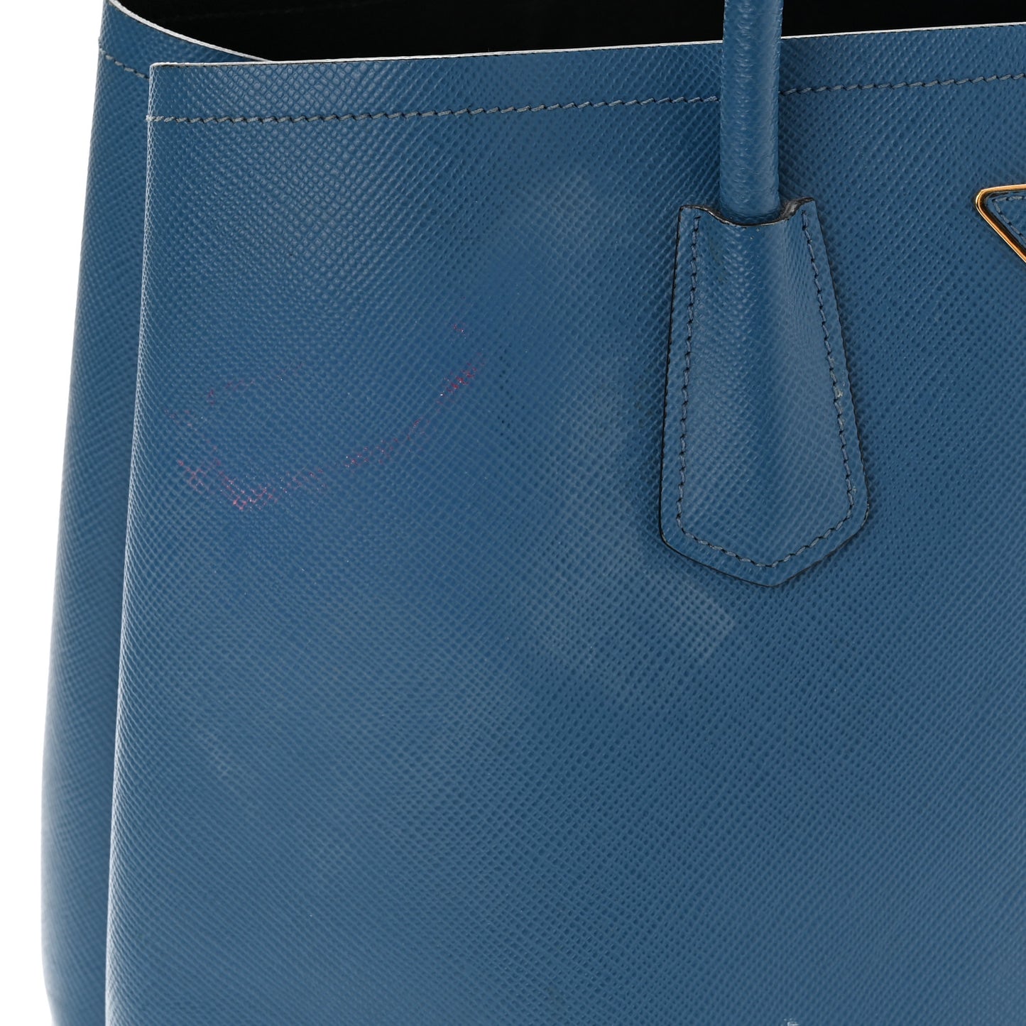 Saffiano Cuir Medium Double Bag Cobalto
