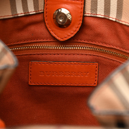 Burberry Haymarket Check Small Canterbury Tote Burnt Amber 5 of 11