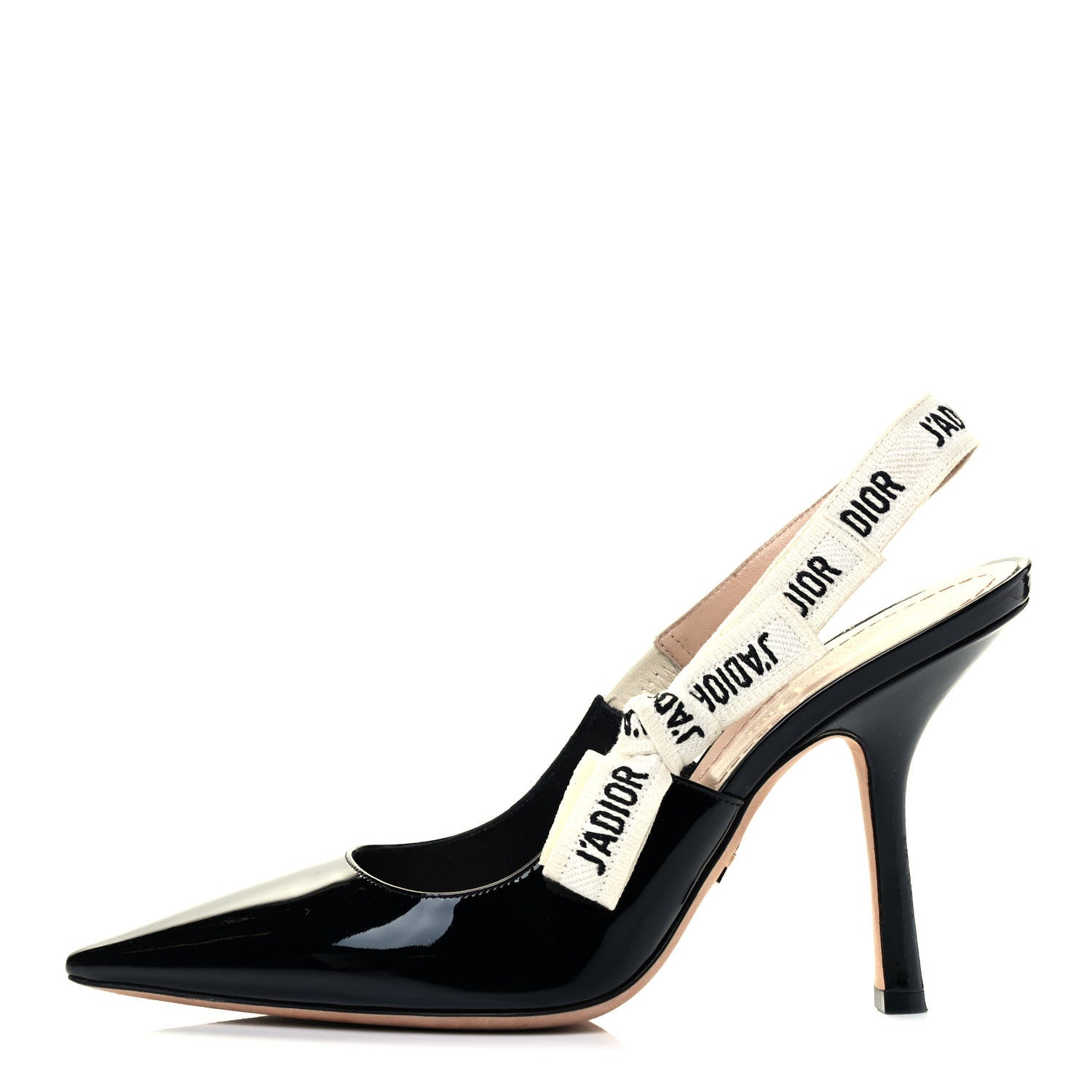 Christian Dior Patent Ribbon J'Adior Slingback 100mm Pumps 40 Black 1 of 7