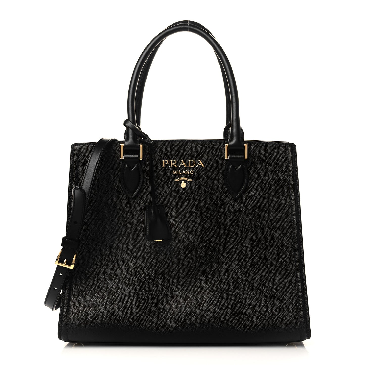 Saffiano Soft Calfskin Large Tote Black