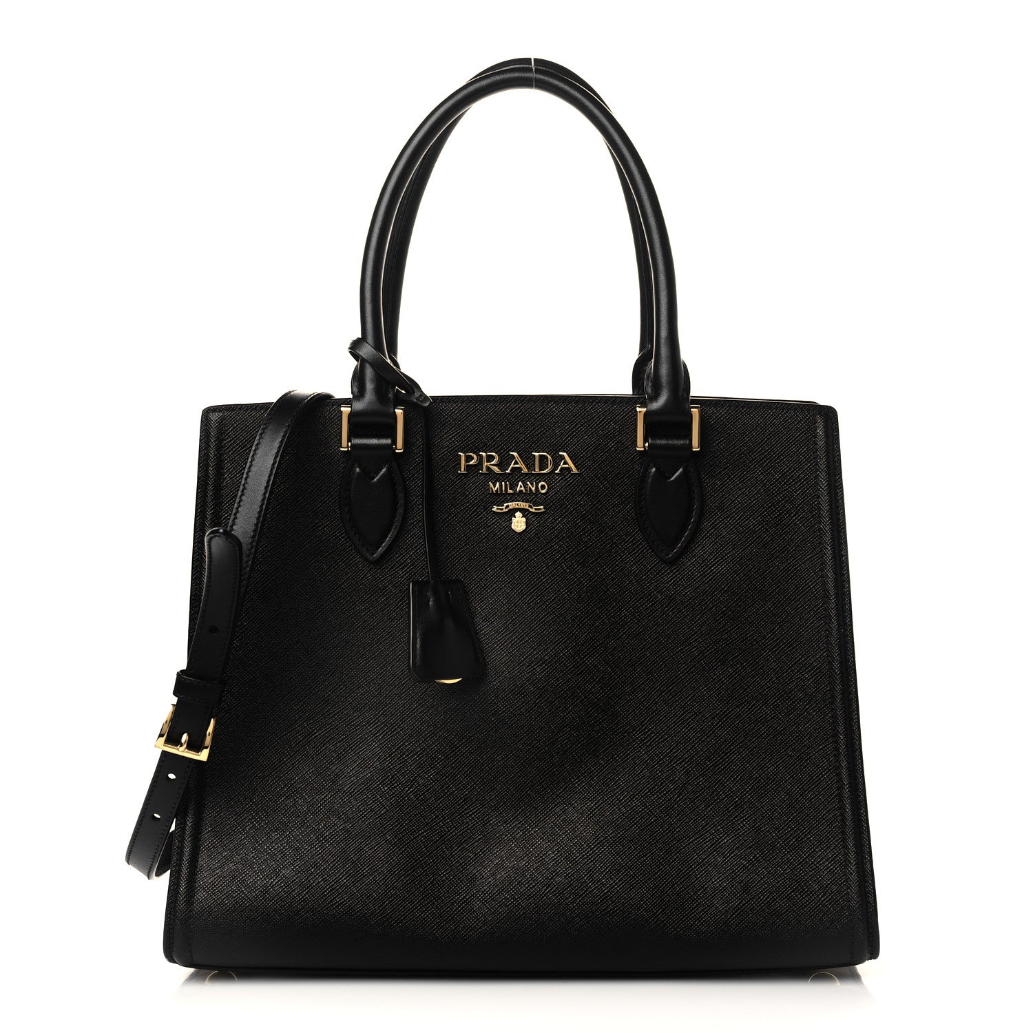 Prada Saffiano Soft Calfskin Large Tote Black 1 of 9