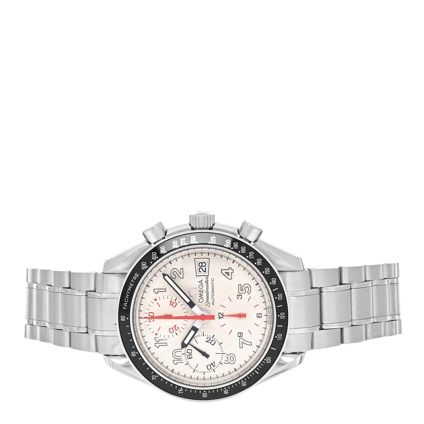 Stainless Steel 40mm Speedmaster Mark 40 Chronograph Automatic Watch White 3513.33.00