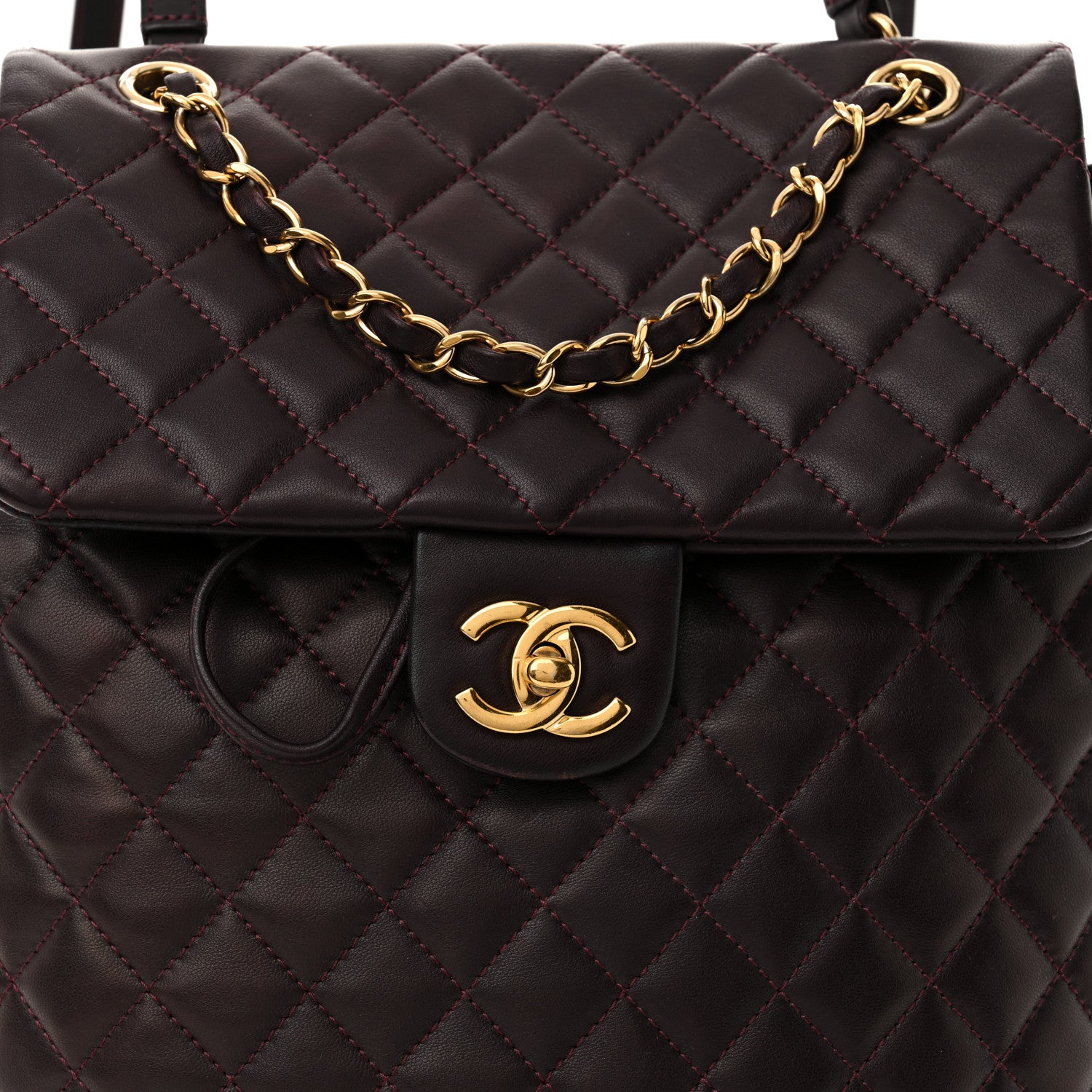 Chanel Lambskin Quilted Large Urban Spirit Backpack Dark Purple 8 of 11