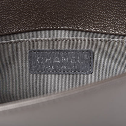 Chanel Metallic Caviar Quilted Small Boy Flap Bronze 8 of 10