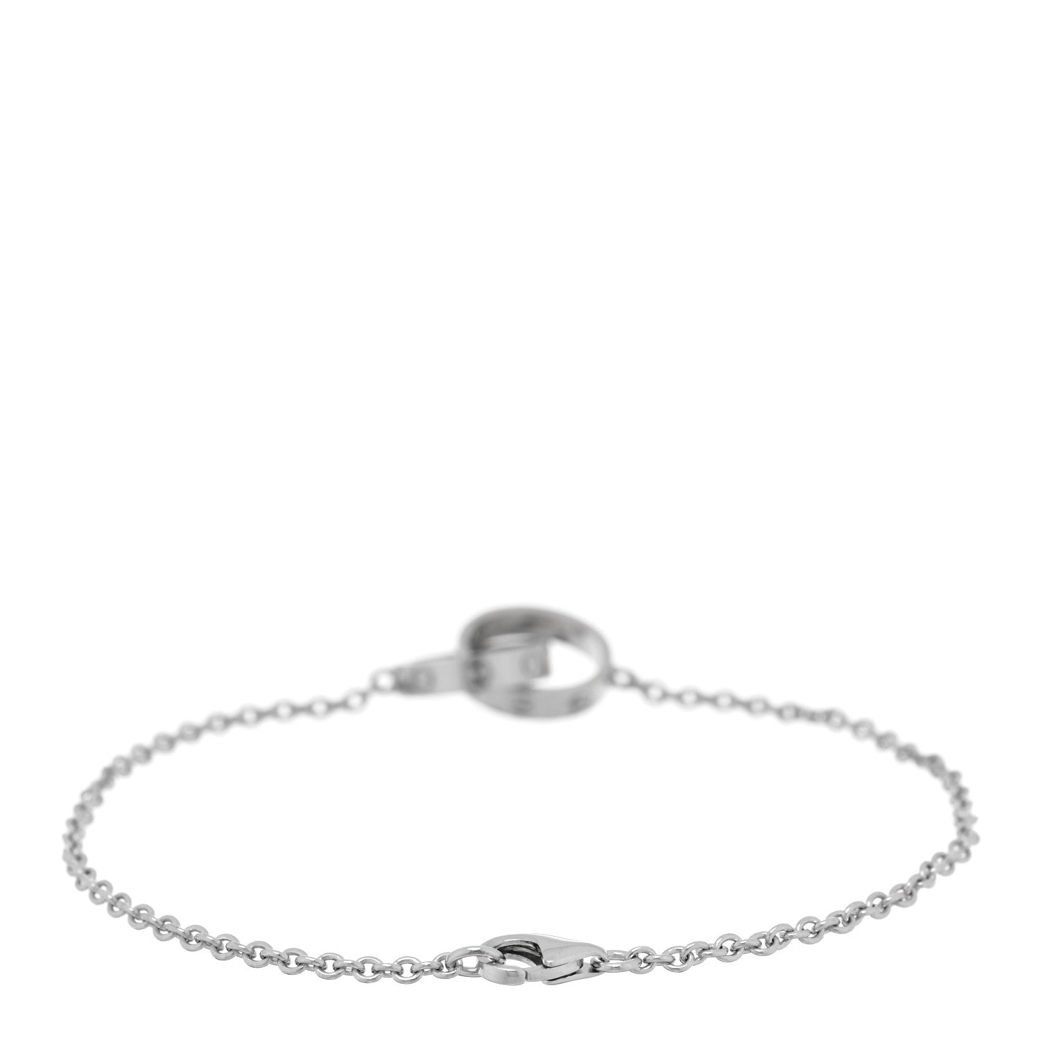 Cartier 18K White Gold Interlocking LOVE Bracelet 2 of 3