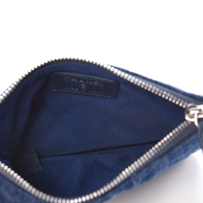 Chanel Denim Quilted Small Cosmetic Case Blue 5 of 8