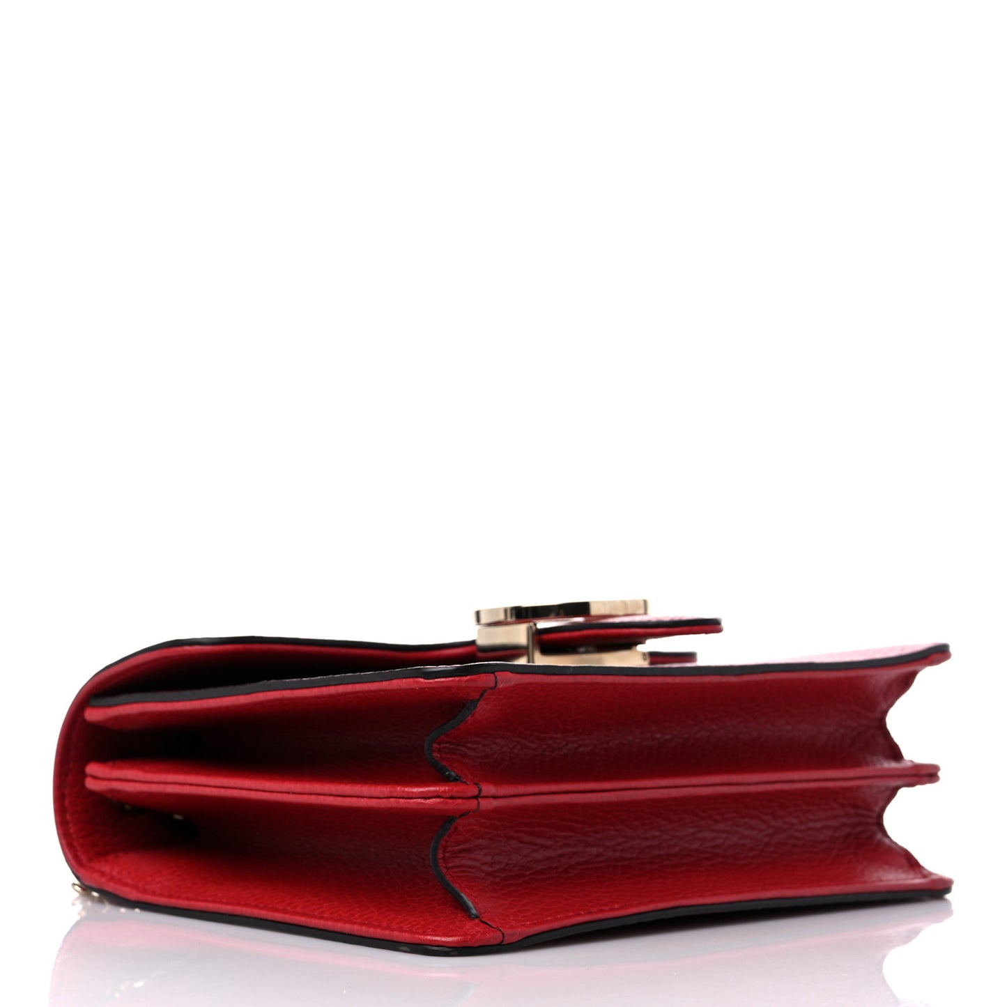 Dollar Calfskin Small Interlocking G Shoulder Bag Red
