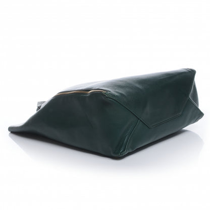 Celine Lambskin Vertical Zip Gusset Cabas Forest 4 of 8