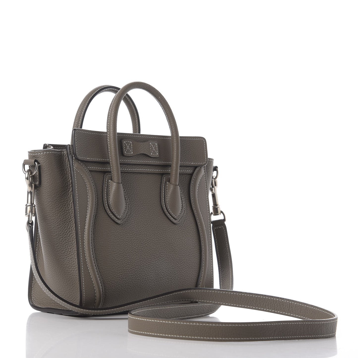 Drummed Calfskin Nano Luggage Souris