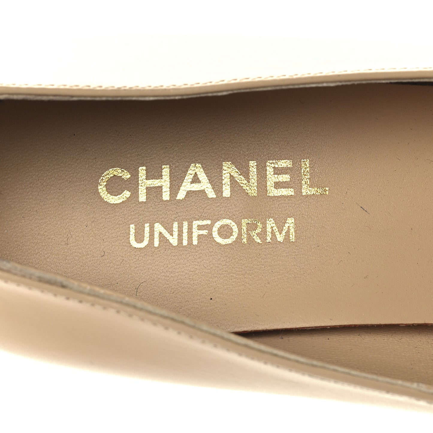 Lambskin Grosgrain Cap Toe CC Pumps 39 Beige Black