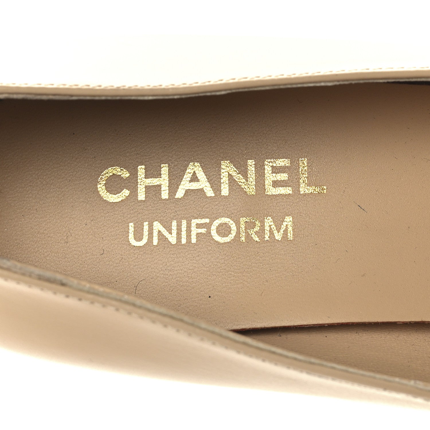 Chanel Lambskin Grosgrain Cap Toe CC Pumps 39 Beige Black 10 of 10