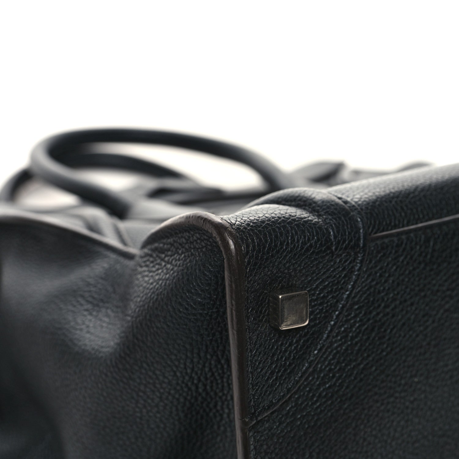 Celine Drummed Calfskin Mini Luggage Black 10 of 11