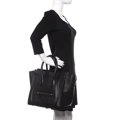 Celine Smooth Calfskin Mini Luggage Black 2 of 9
