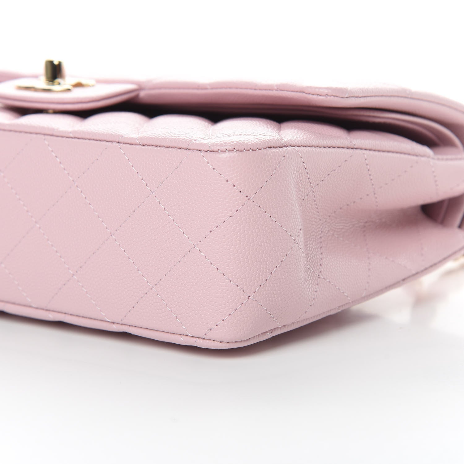 Chanel Caviar Quilted Medium Double Flap Light Pink 10 of 11