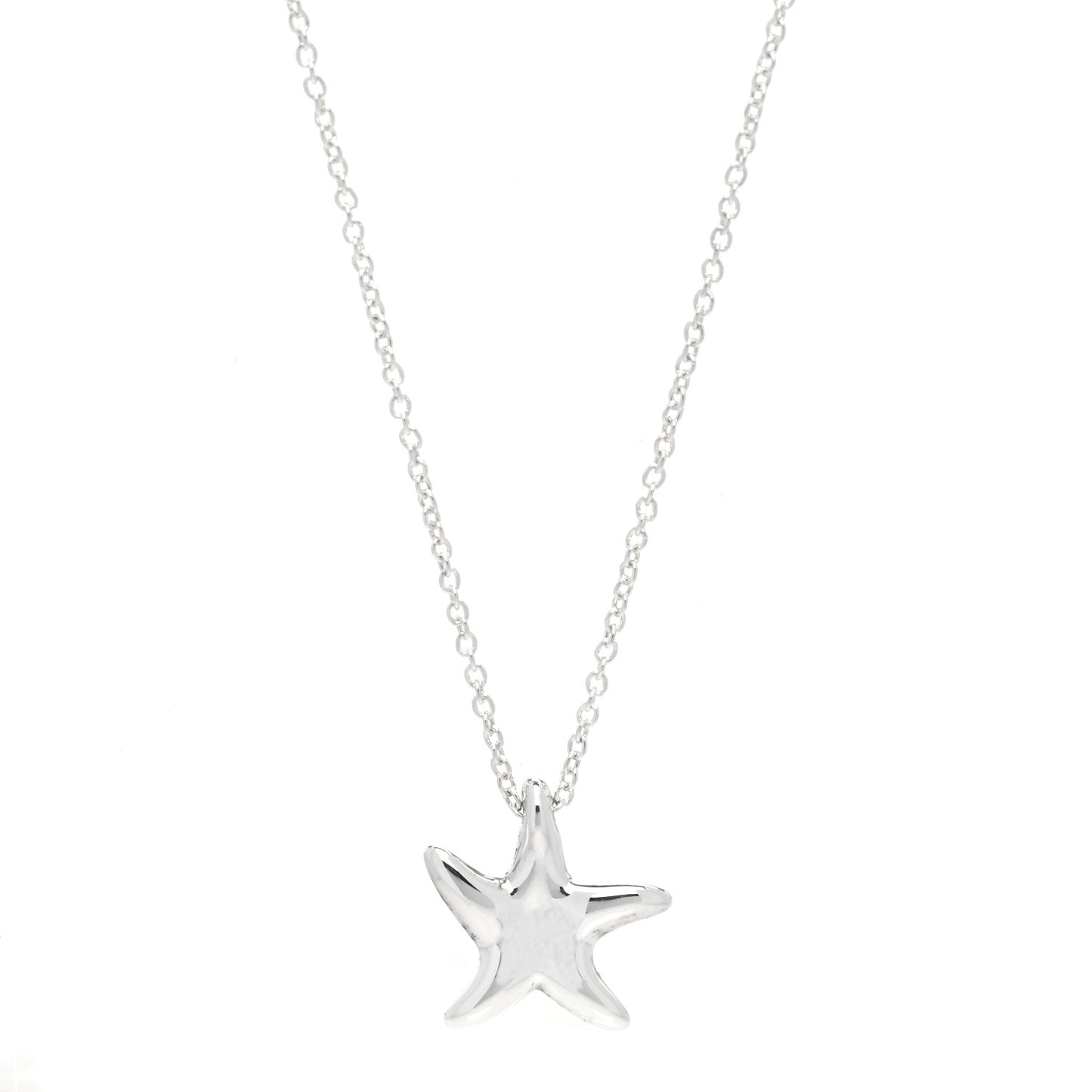 Sterling Silver 12mm Elsa Peretti Starfish Pendant Necklace