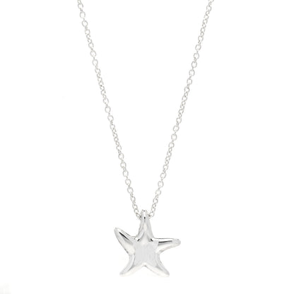 Tiffany Sterling Silver 12mm Elsa Peretti Starfish Pendant Necklace 4 of 6