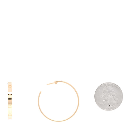 Cartier 18K Yellow Gold Large LOVE Hoop Earrings 2 of 5