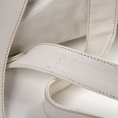 Chanel Caviar CC Backpack White 10 of 14