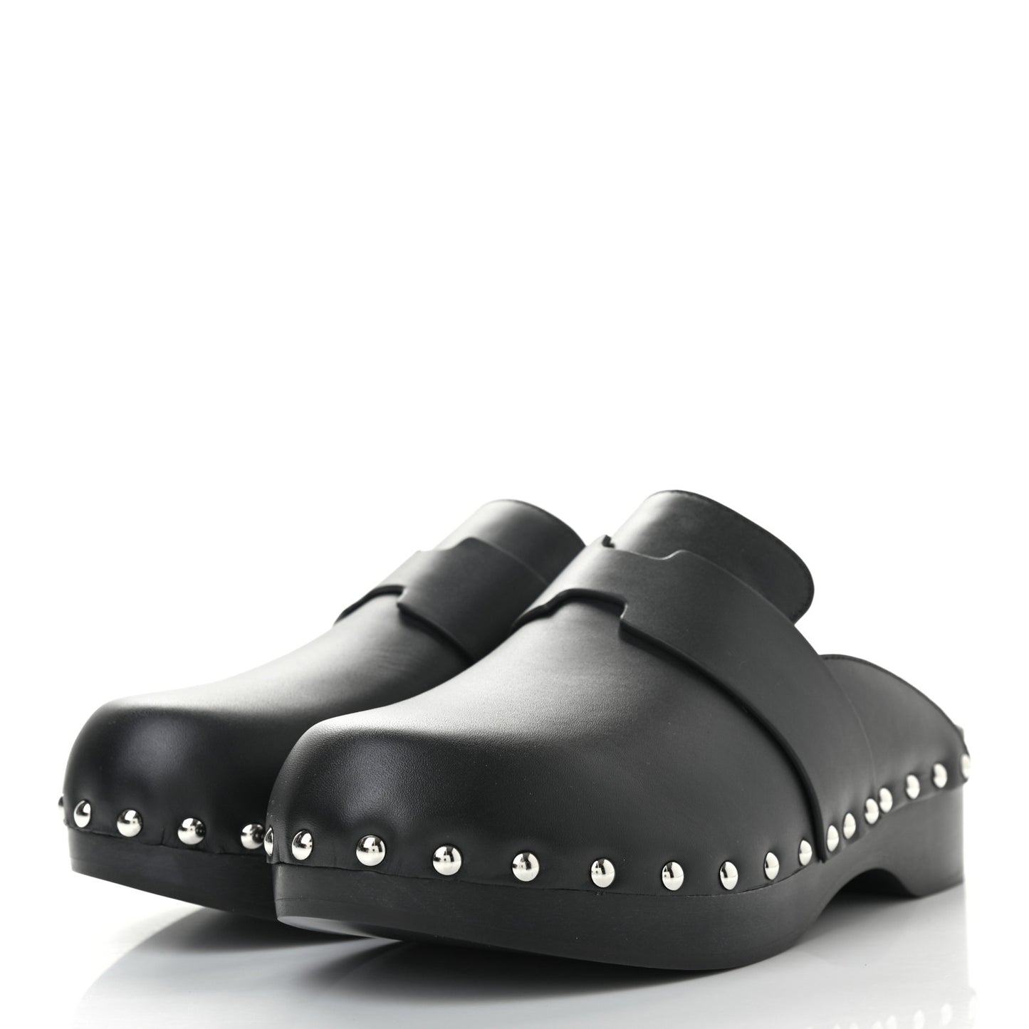 Calfskin Calya Mules 37 Black