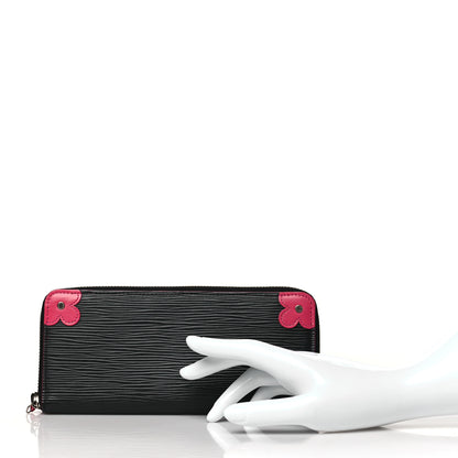 Louis Vuitton Epi Blooming Corners Clemence Wallet Black 2 of 8