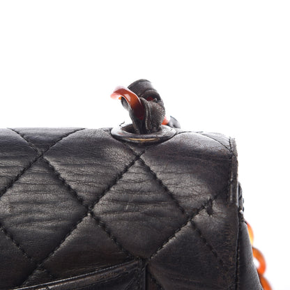 Chanel Lambskin Quilted Bekko Jumbo Single Flap Black 28 of 30