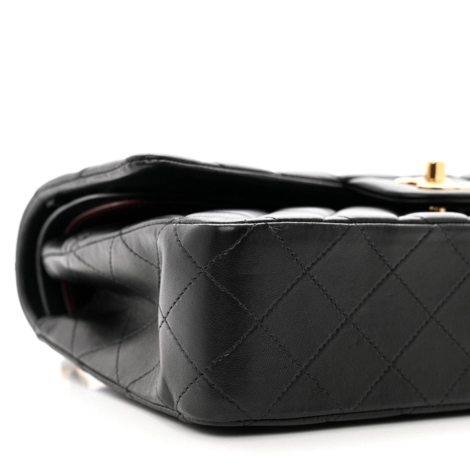 Chanel Lambskin Quilted Medium Double Flap Black 9 of 11